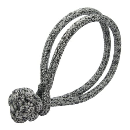 Dyneema cover Schäkel in schwarz weiß meliert