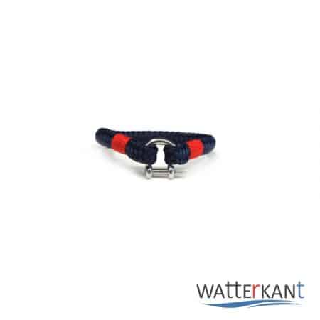Armband aus Segeltau sheet marineblau rot