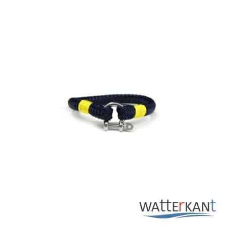 Armband aus Segeltau sheet marineblau gelb