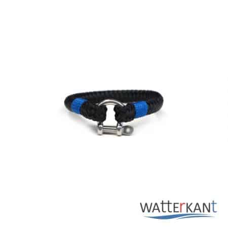 Armband aus Segeltau sheet schwarz blau