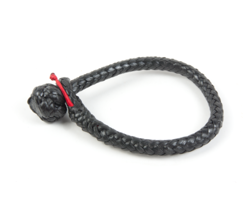 OS Ropes Softschäkel aus Dyneema in schwarz geschlossen mit rotem Öffner