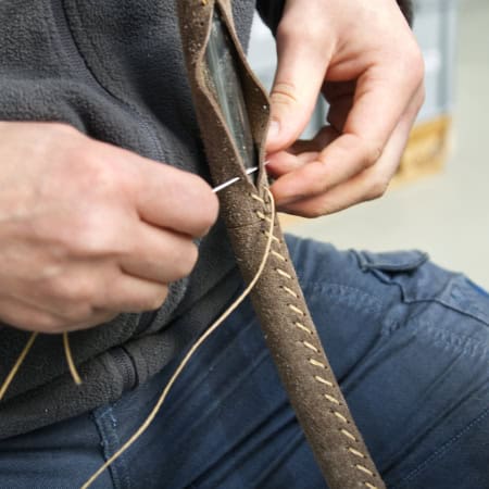 Steuerrad neu beziehen mit Leder